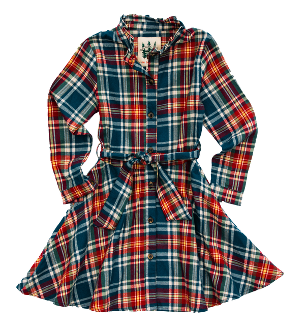 Blue Ridge Mountain Kids Flannel Dress