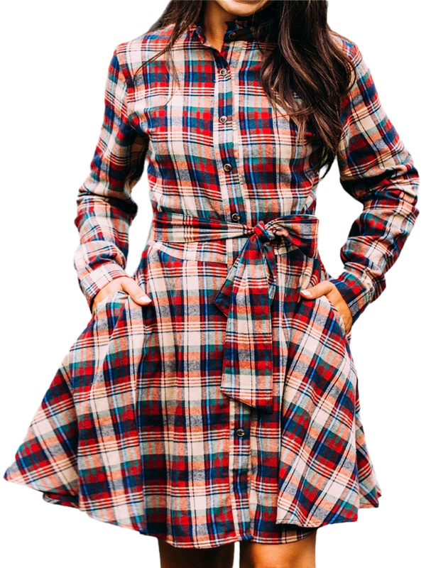 Apple Cinnamon Flannel Dress