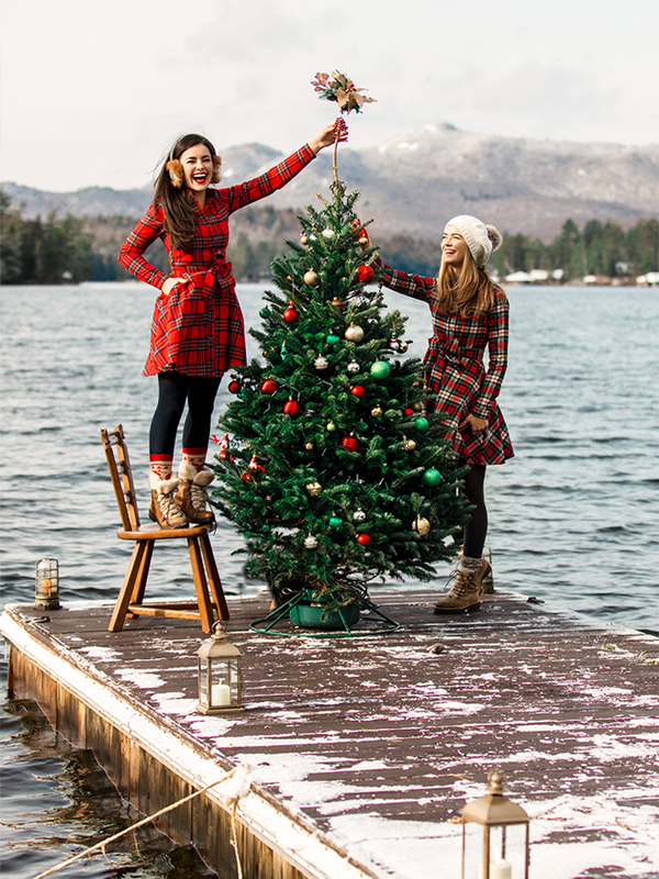 Home for the Holidays Flannel Dress