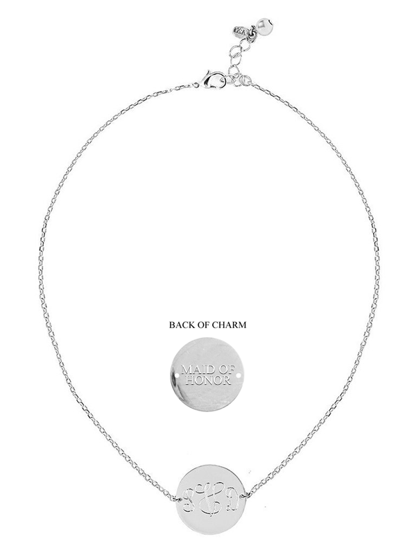 Monogram Chain Wedding Necklace