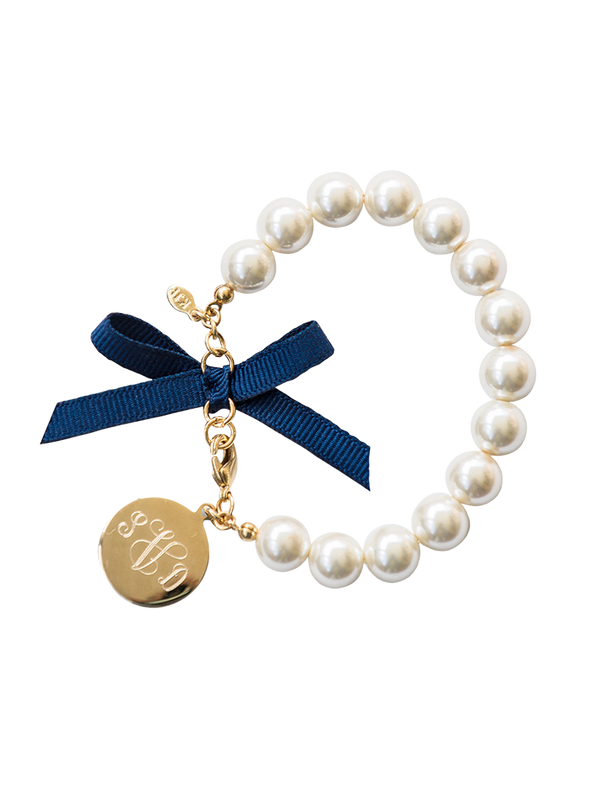 Classy Girls Wear Pearls Monogram Bracelet